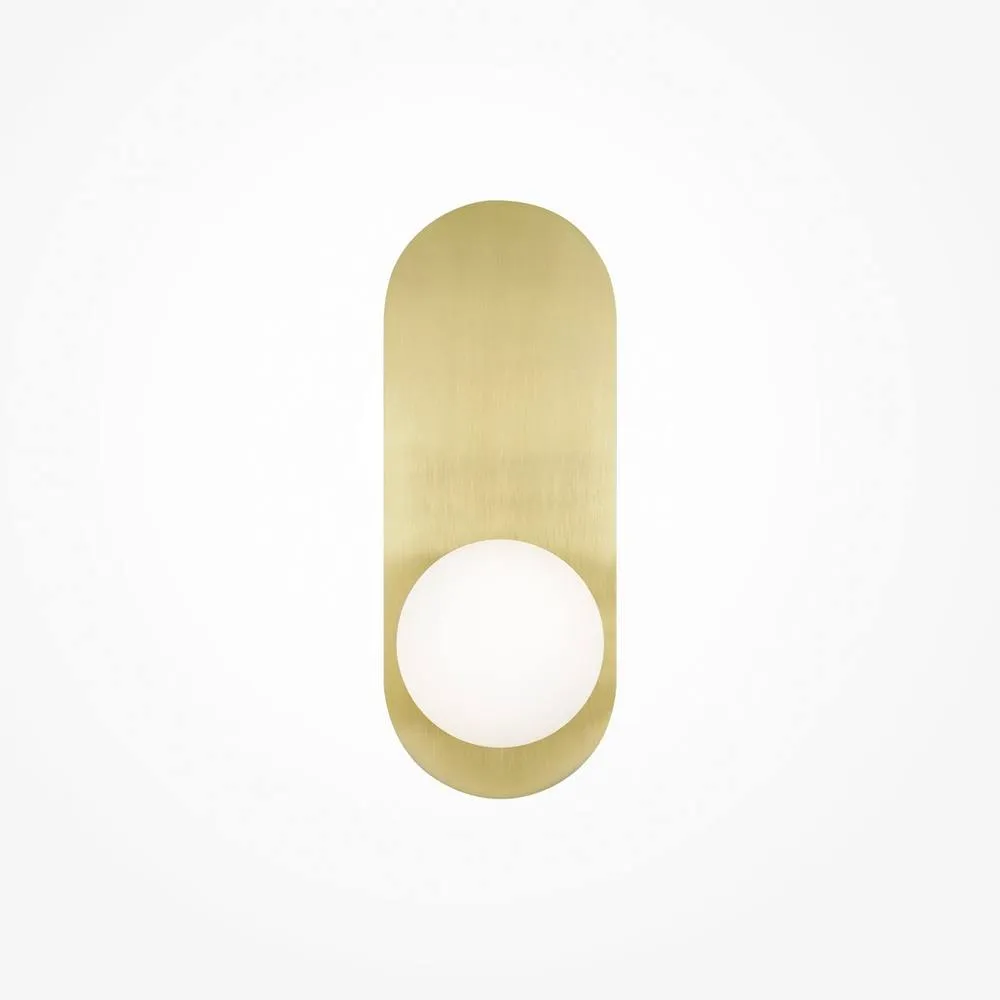 Netlighting Bao Modern Globe Wall Lights Gold 1xG9 White Shade