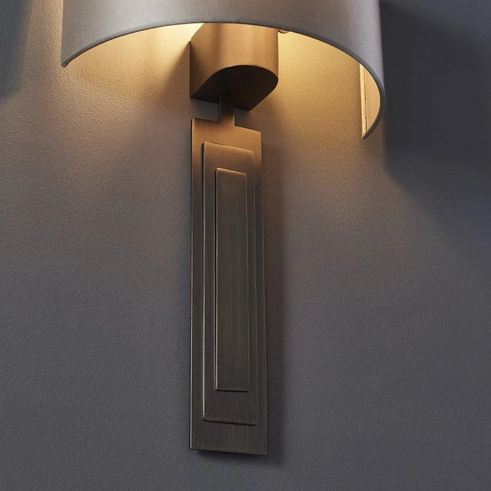 Netlighting 'OLBIA' Dimmable Stylish Contemporary Indoor Décor Fabric Wall Lamp in Brown 5