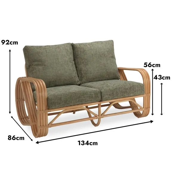 Desser Pretzel Rattan 2 Seater Sofa 4