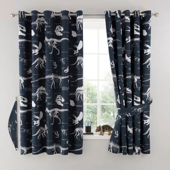 Fossil Forager Blackout Eyelet Curtains 2