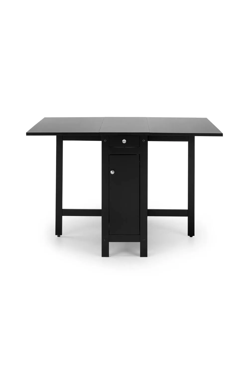 Julian Bowen Savoy 4 Seater Drop Leaf Gateleg Dining Set with Folding Chairs in Black 5