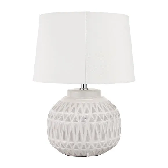 Anneli Aztec Texture Ceramic Table Lamp 3