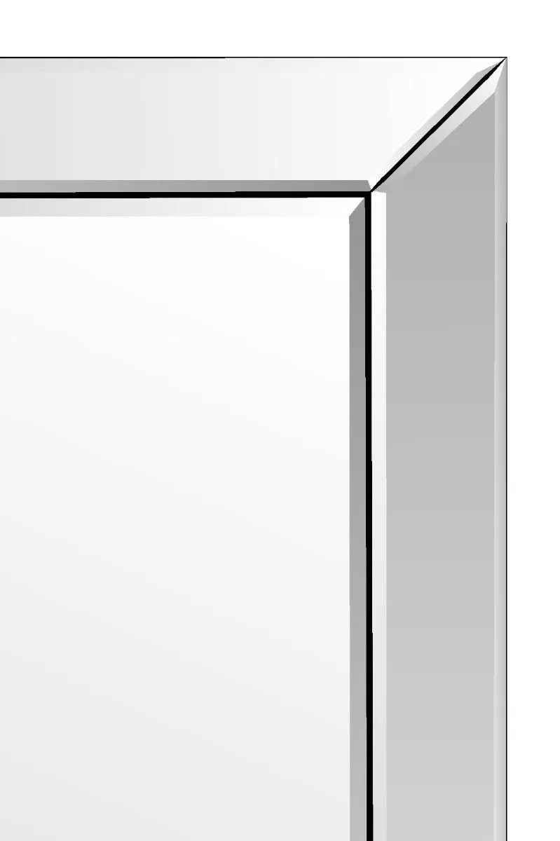 MirrorOutlet Horsley All Glass Modern Wall Mirror 110 x 77 CM in Silver 6