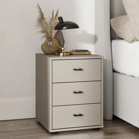 Wiemann Kahla Matt 3 Drawer Bedside Table 1