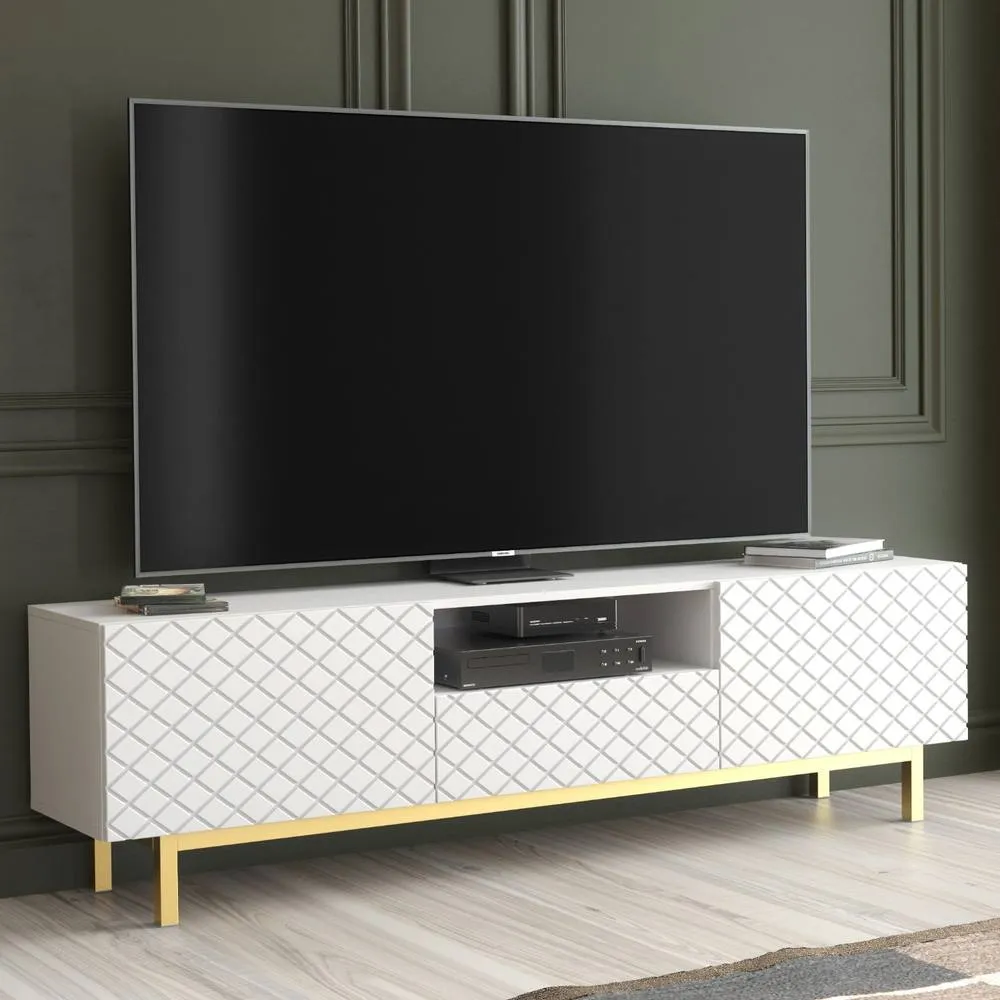 Creative Furniture Diamond Luxe TV Unit 180cm - White 5