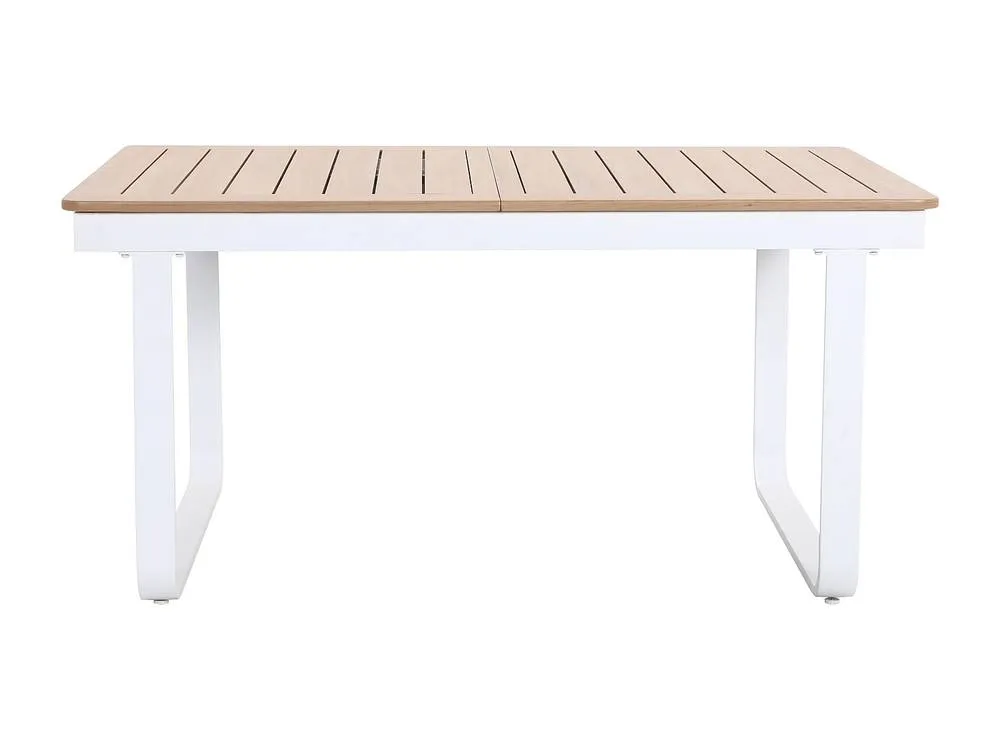 Vente-unique Extendable Aluminium Garden Table L.61/246 Cm - Light Natural and in Light Oak 2