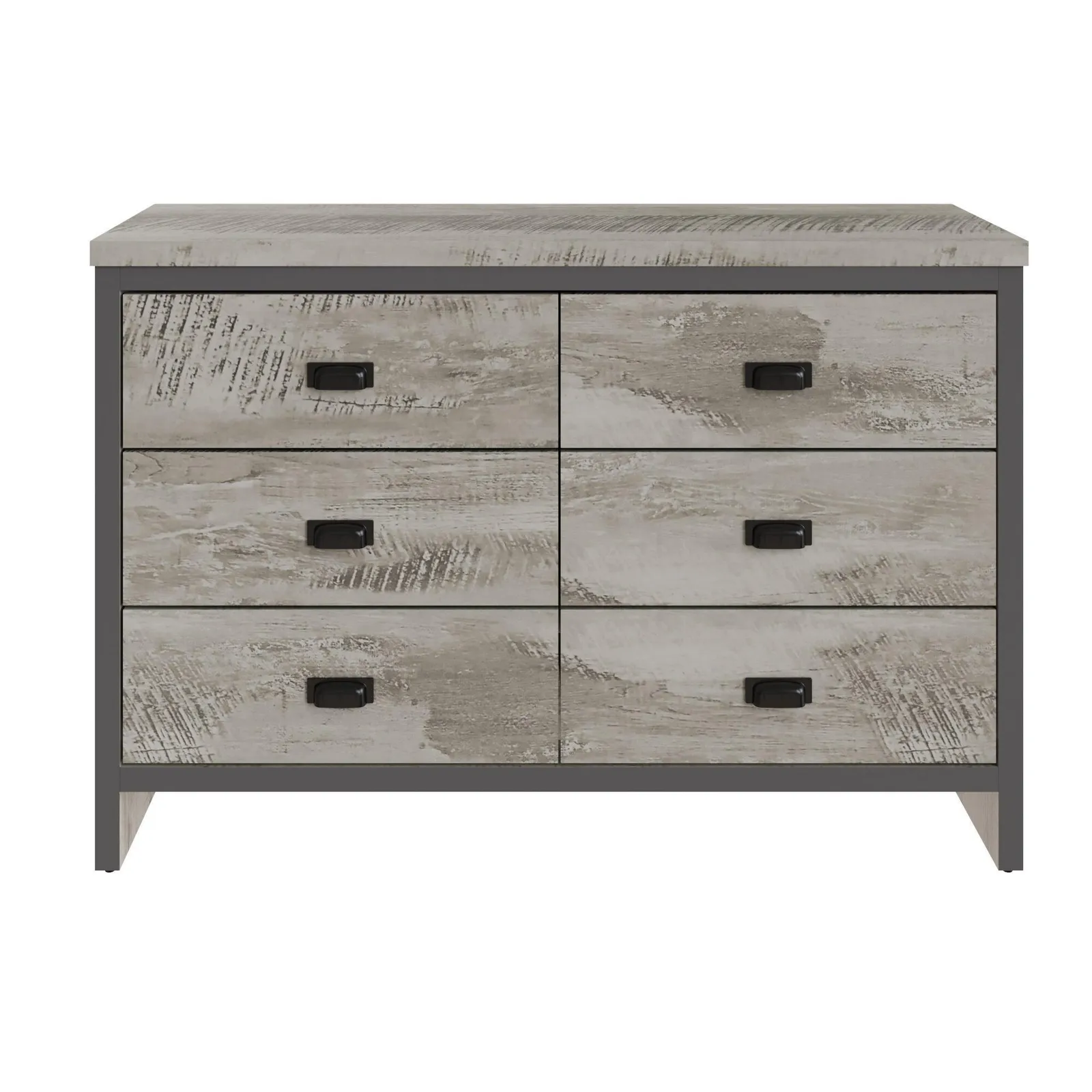 GFW Boston 3+3 Drawer Chest in Grey 2
