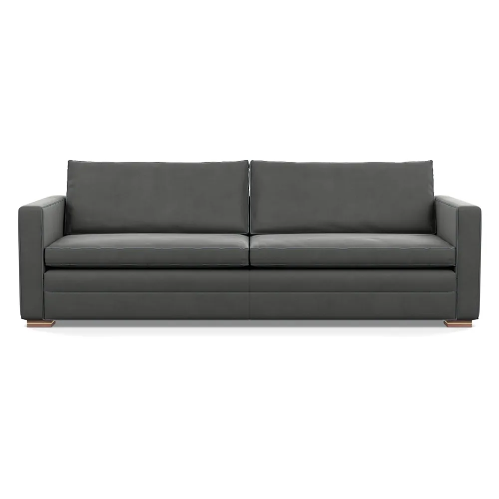 Heal's Palermo 5 Seater Sofa Nobilis Velvet Dolphin Brass and Walnut Feet 1