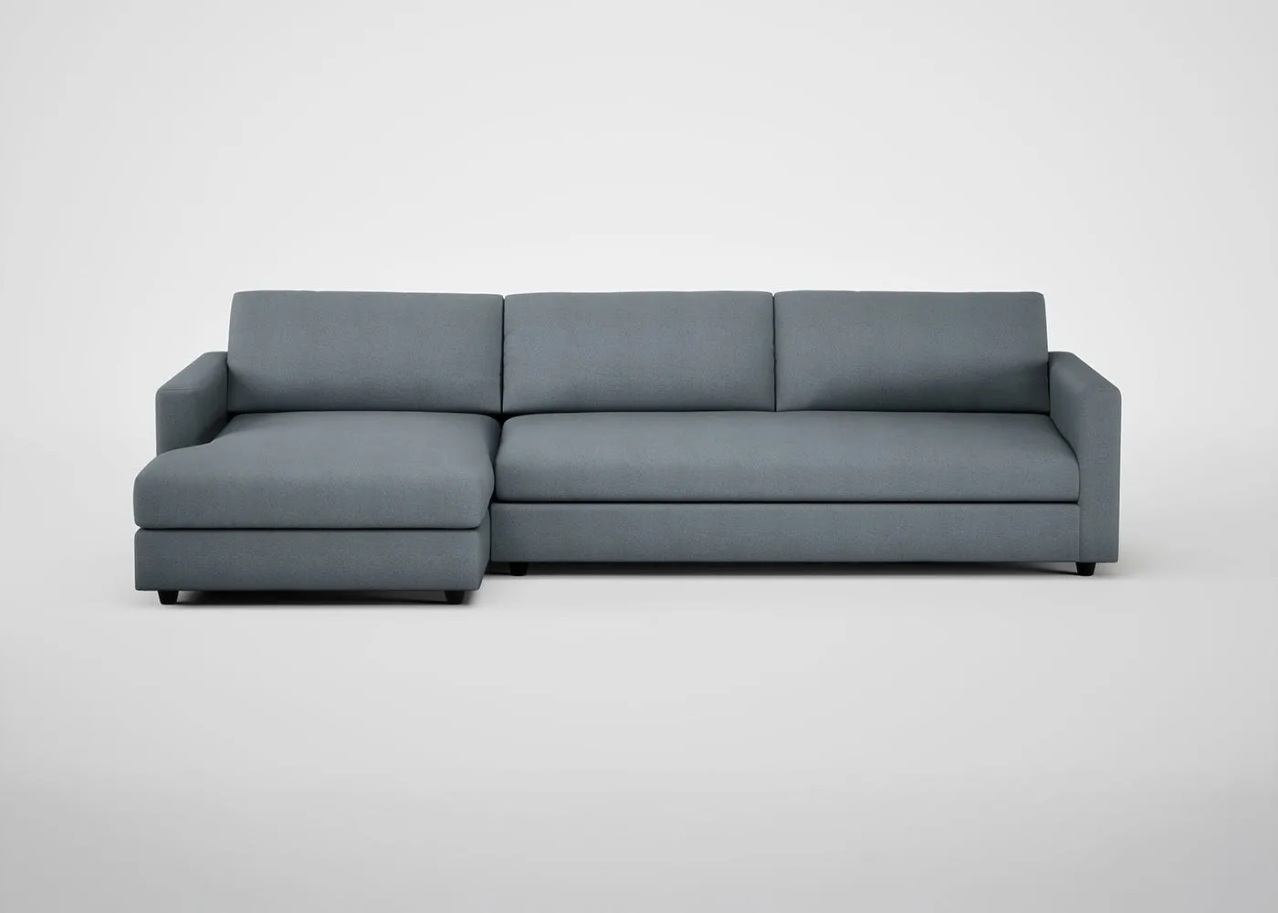 Heal's Nimbus Complete 4 Seater Corner Chaise LHF Capelo Linen Cotton Mineral Black Feet 1
