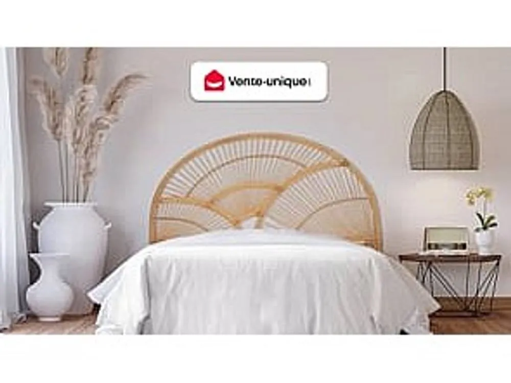 Vente-unique Headboard - 160 Cm - Rattan - Natural - EFELA in Light Oak 4
