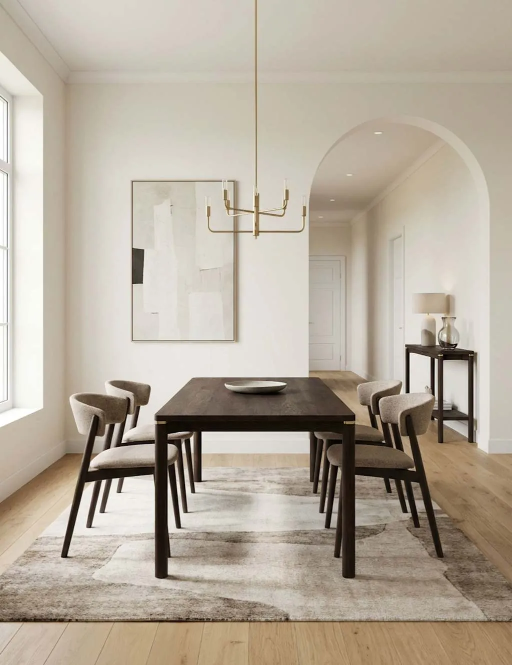 Royalcraft Arka Dark Wood Dining Table Natural