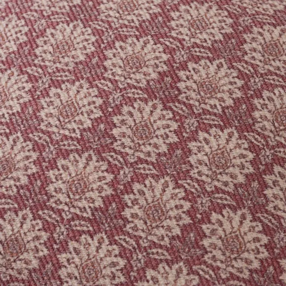 Global Floral Burgundy Square Cushion Cover 2