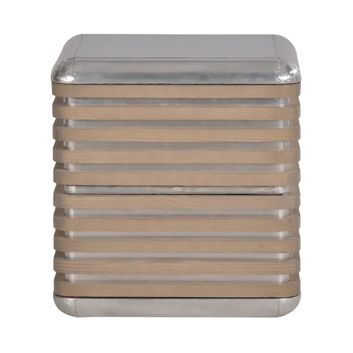 Timothy Oulton Castaway Side Table, Silver Metal | Barker & Stonehouse 3