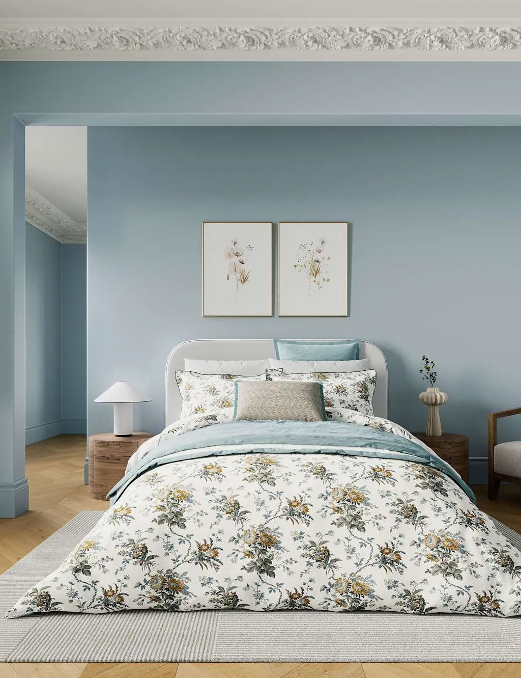 Bedeck of Belfast Pure Cotton Sybil Bedding Set Grey Mix