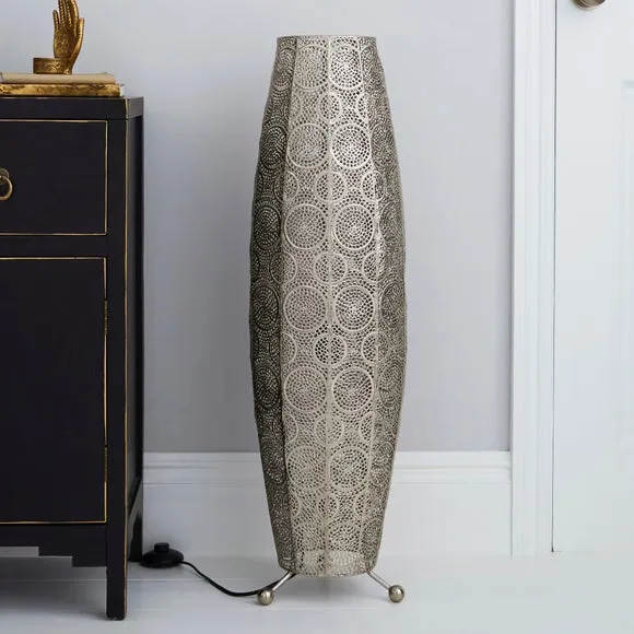 Return - Manila Moroccan Floor Lamp, Chrome 2