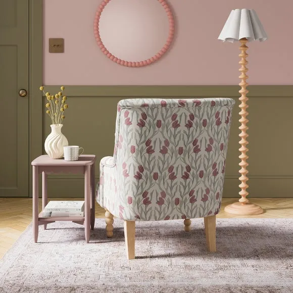 Arianna Tulip Print Occasional Armchair 2
