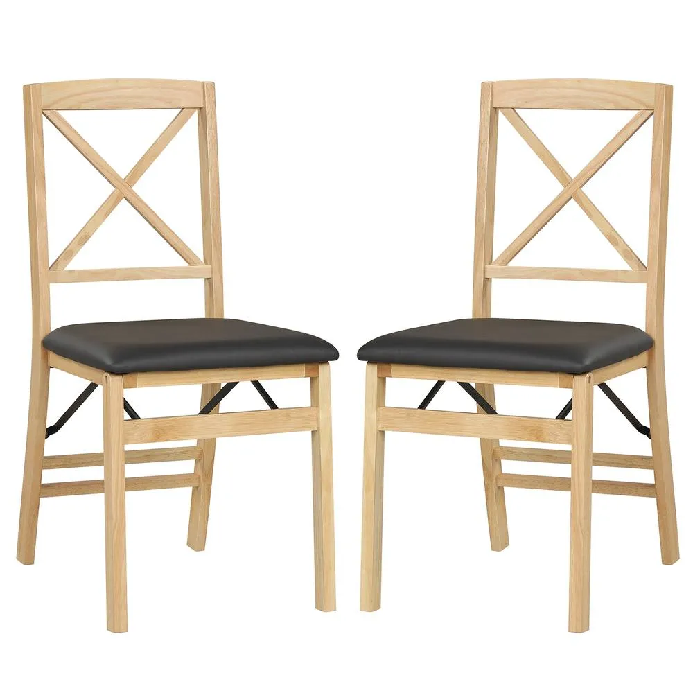 Costway 2PCS Folding Dining Chairs Kitchen Side Chairs W/ Padded Seat 2