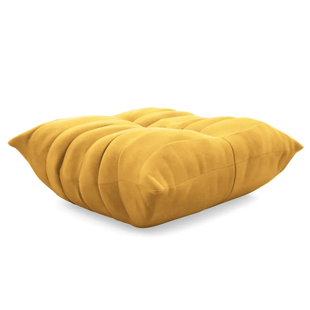 Ligne Roset Togo Footstool Alcantara Curry 1