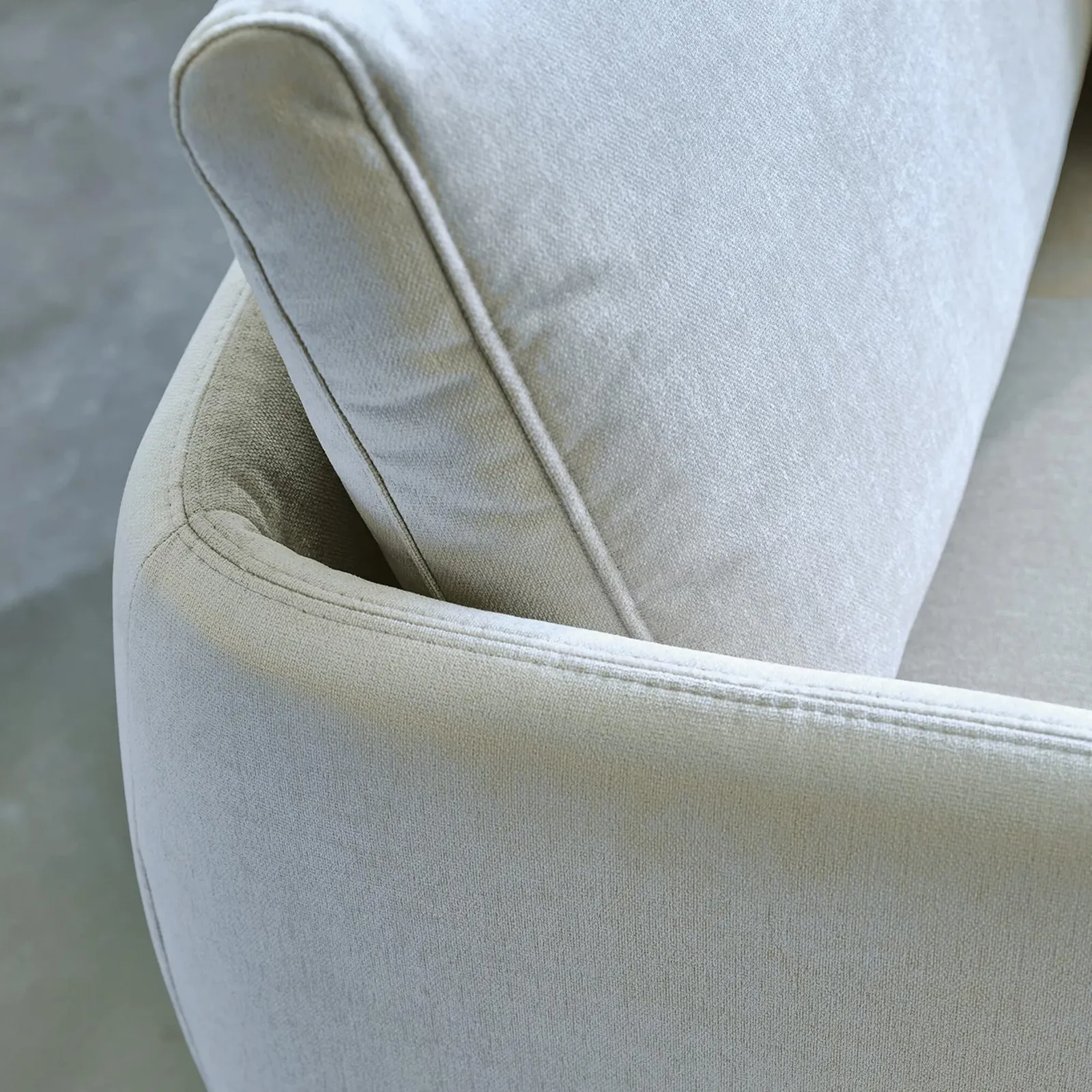 Ercol Aosta Snuggler Armchair, Neutral Fabric | Barker & Stonehouse 3