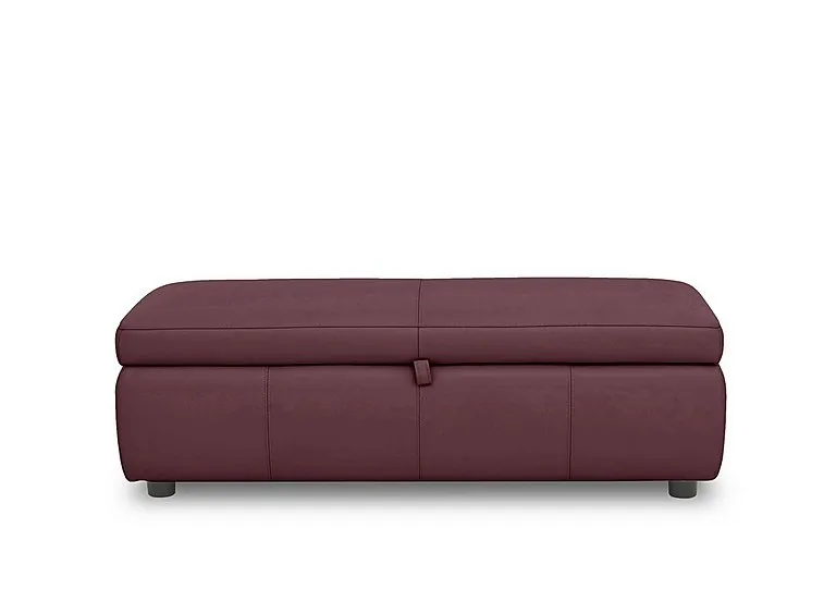 Tyrell 150cm Leather Blanket Box - BV Deep Red