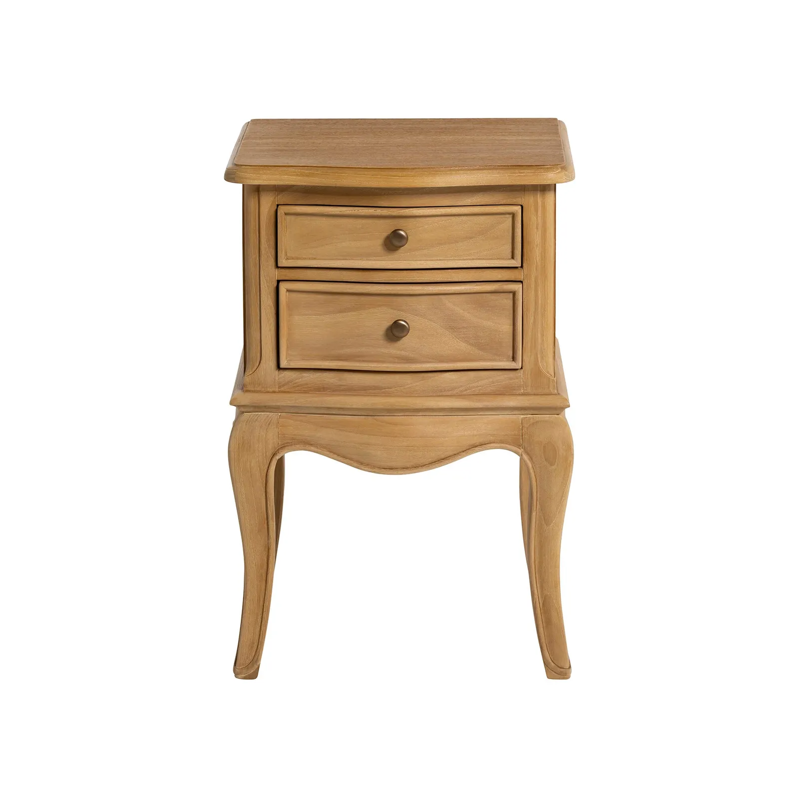 Cecile 2 Drawer Bedside Table, Neutral Wood | Barker & Stonehouse 3