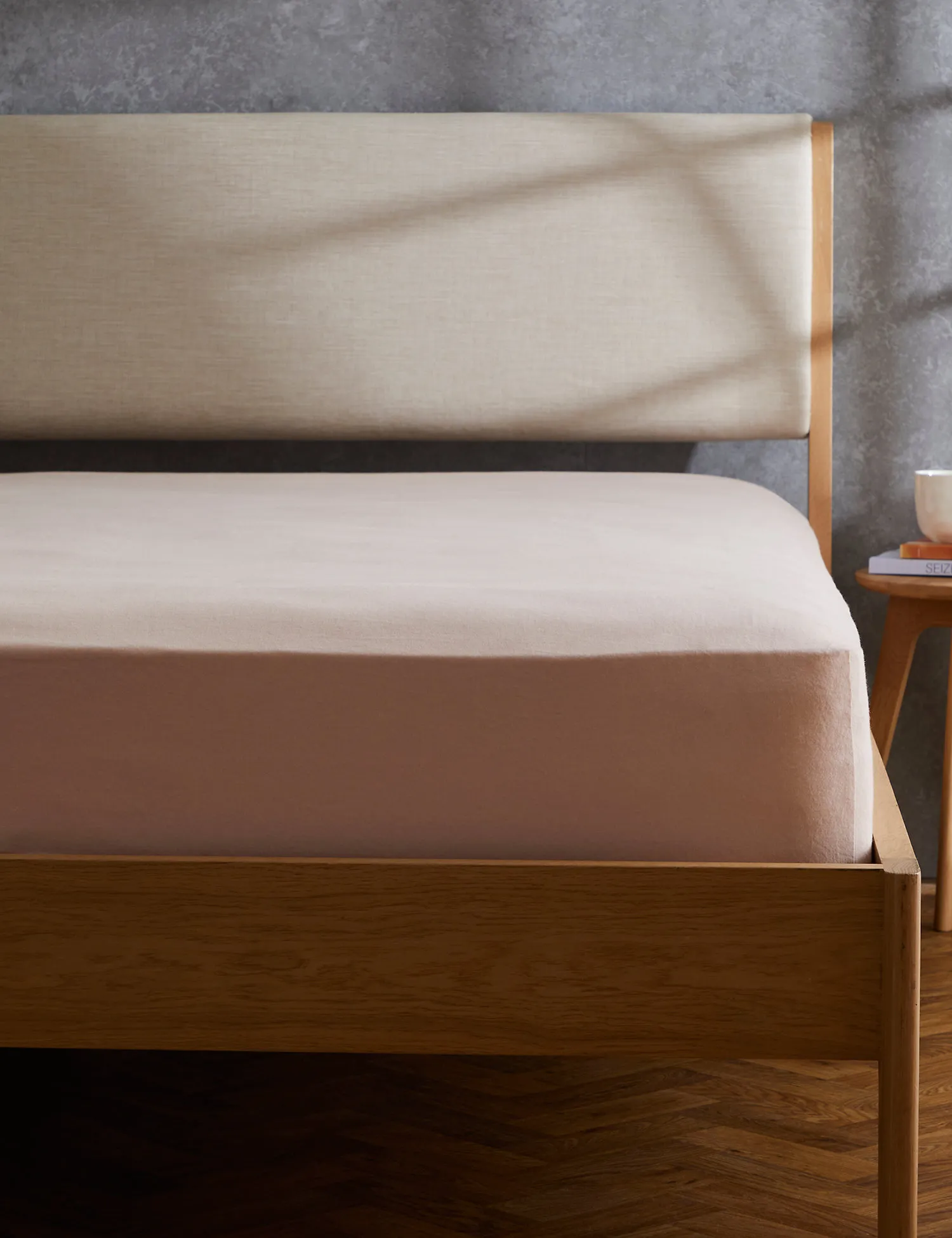 M&S Pure Cotton Brushed Fitted Sheet