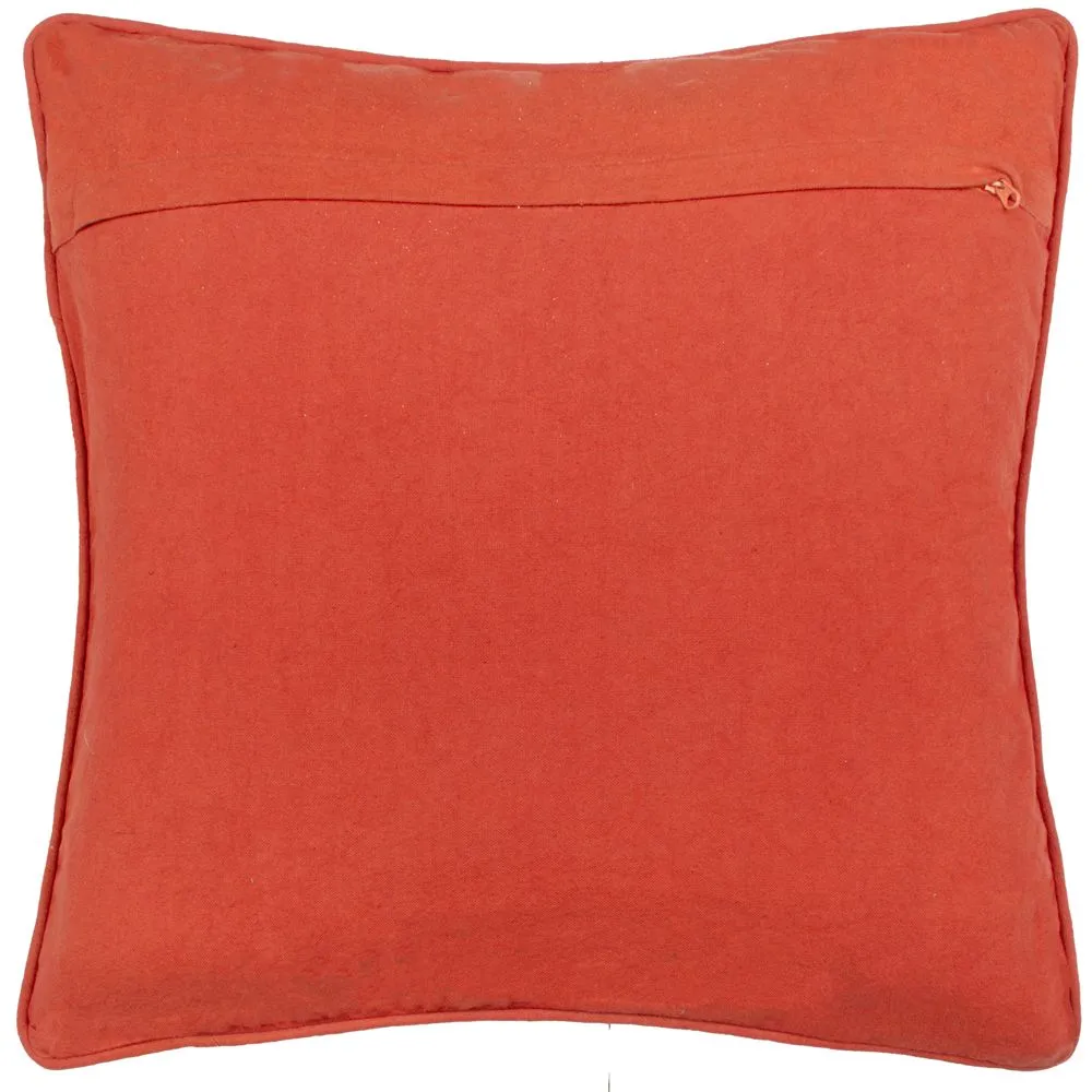 Wylder Mushroom Dell Embroidered 100% Cotton Cushion in Gold 3