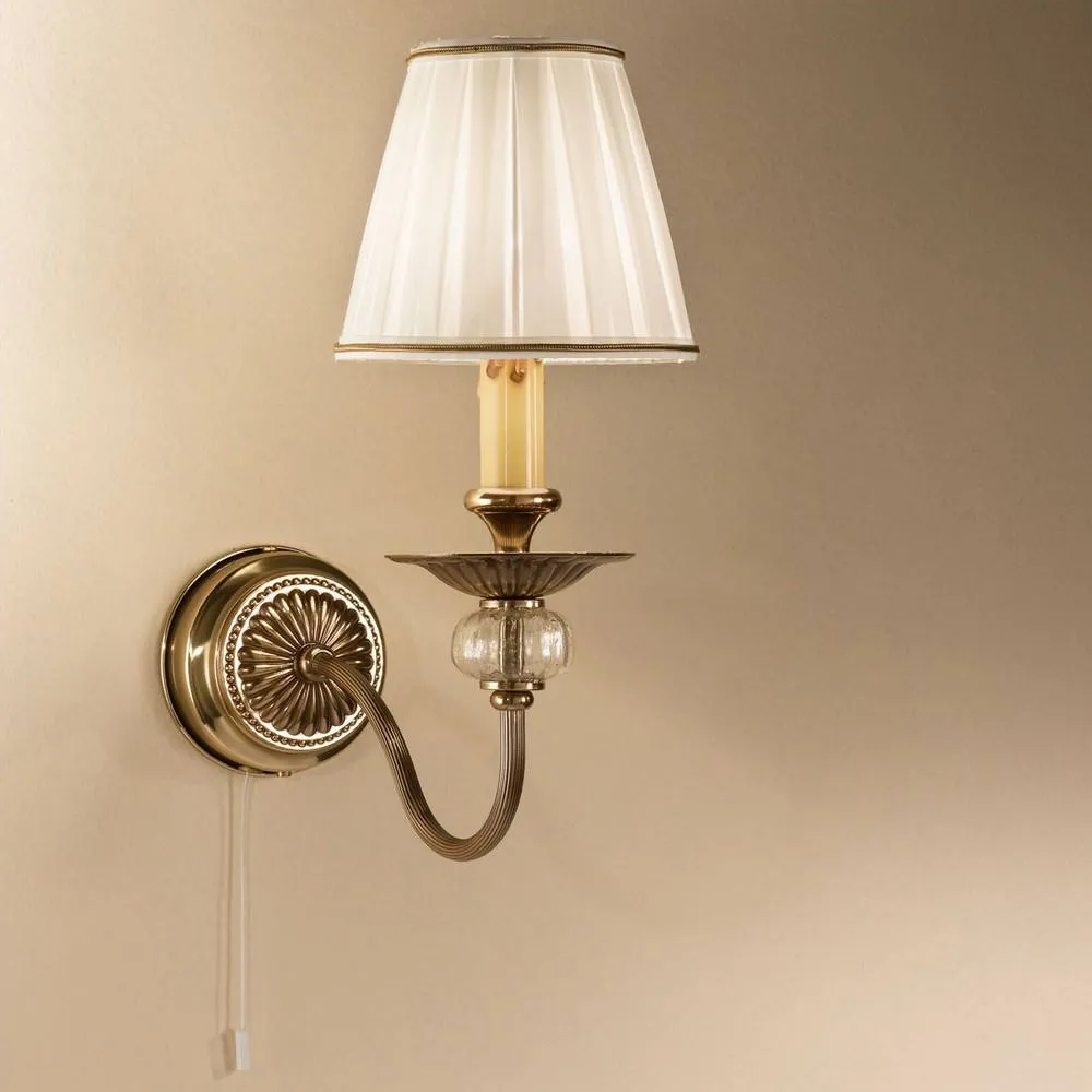 Netlighting Ascot Classic Candle Wall Light Antique Brass 1x E14 in Bronze 2