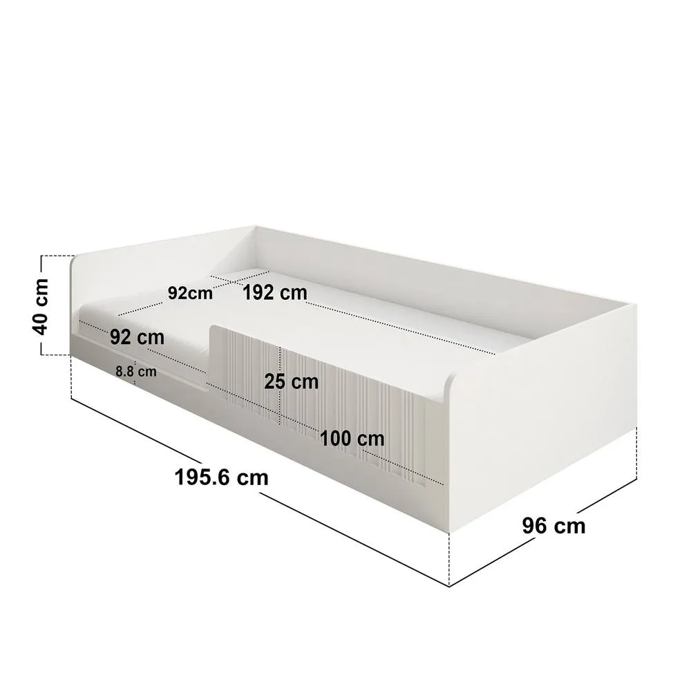 Flair Nadia Single Montessori Floor Bed in White 5