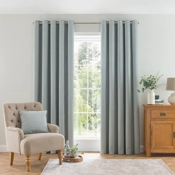 Genoa Chenille Blackout Eyelet Curtains 2