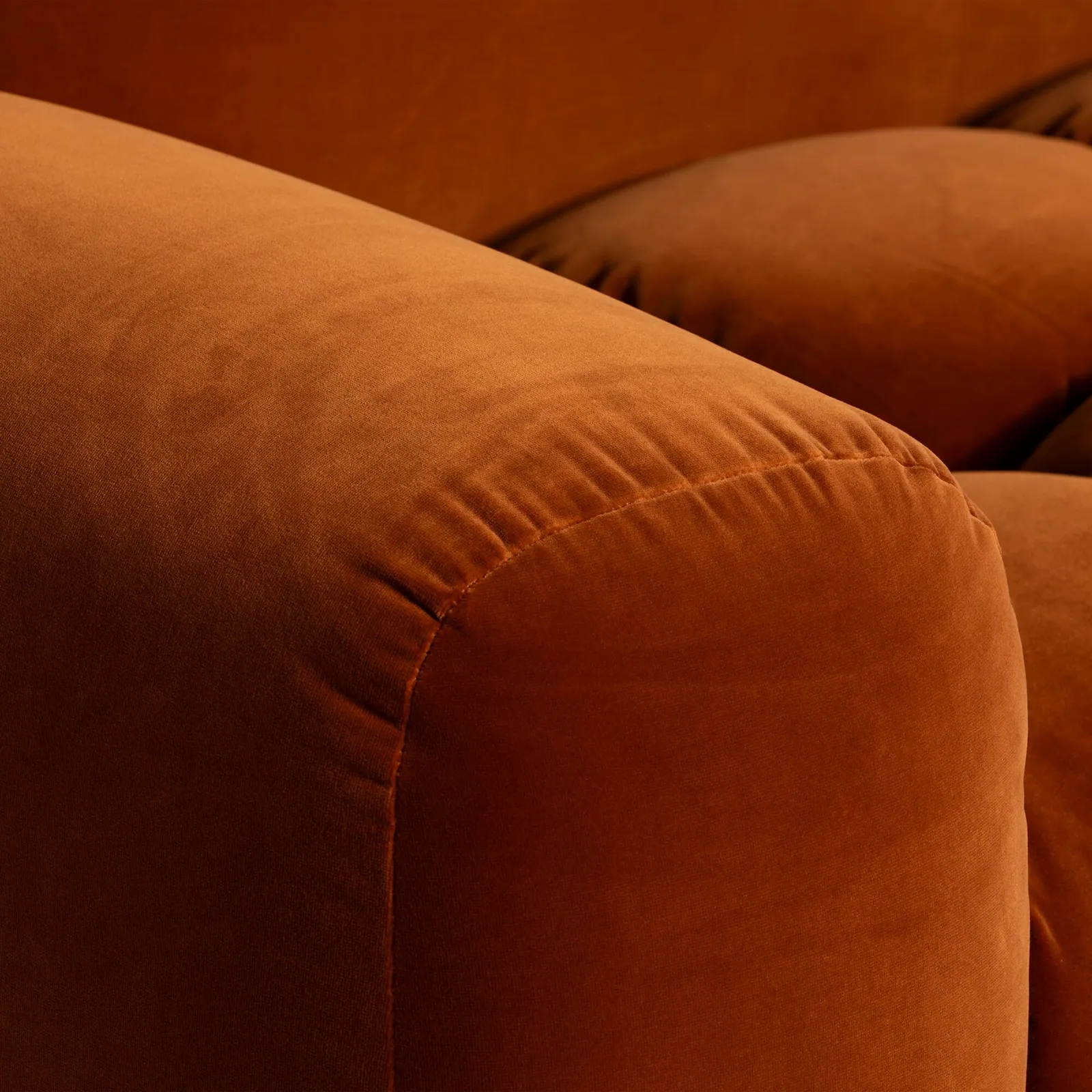 Lavinia 2.5 Seater Sofa, Orange Fabric | Barker & Stonehouse 4