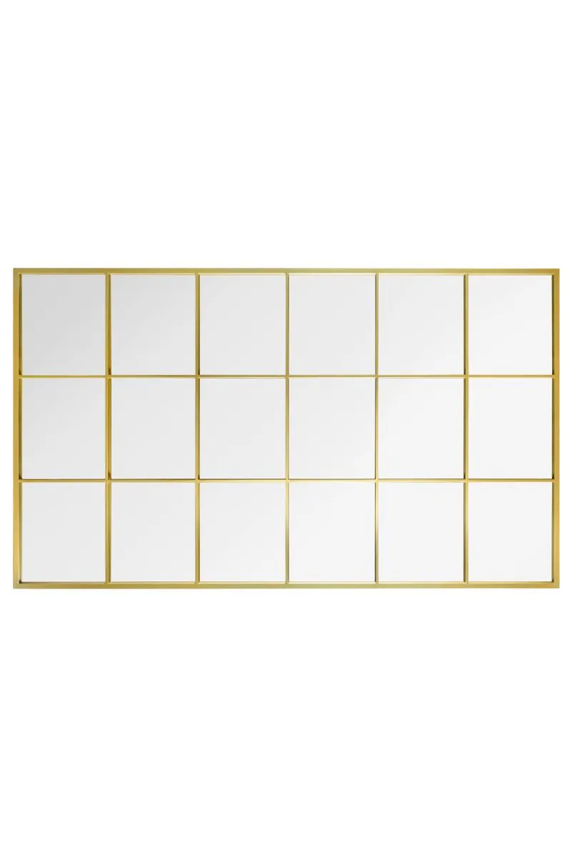 MirrorOutlet Gold Modern Window Garden Wall Mirror 79" X 47" (200CM X 120CM) 4
