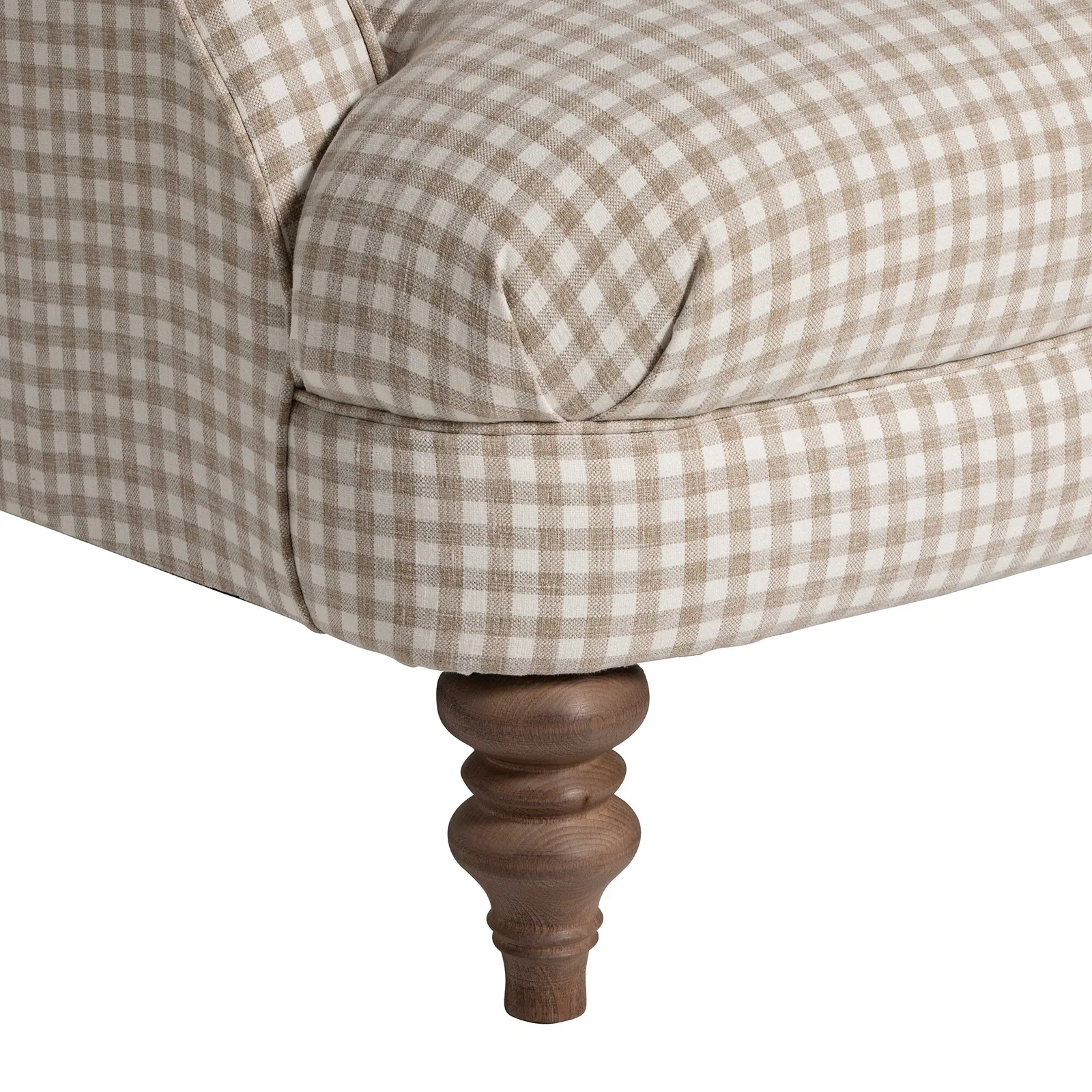 Everdeen Buttoned Accent Chair, Brown Fabric | Barker & Stonehouse 5