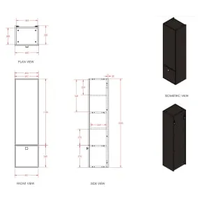 Wickes Haven Rusty Red Wall Hung Tower Unit - 1500 x 400mm 2