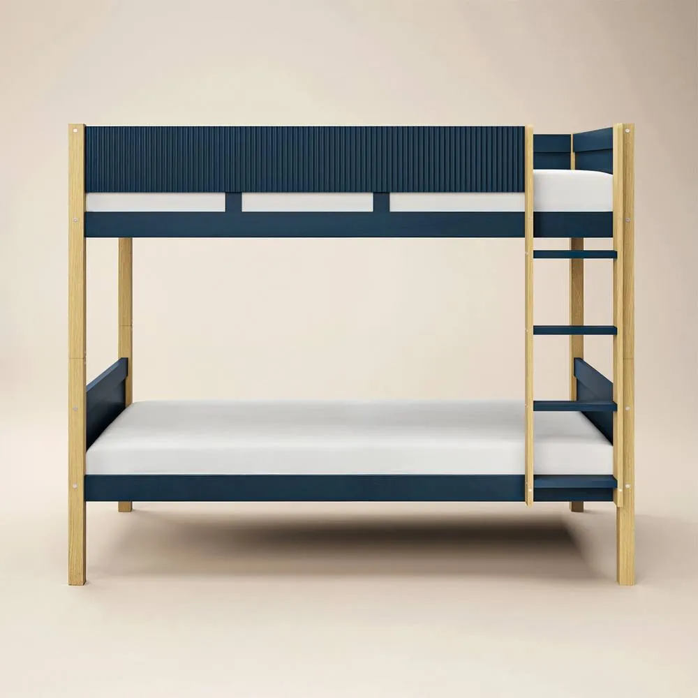 Flair Mateo Detachable Ribbed Bunk Bed in Navy 4