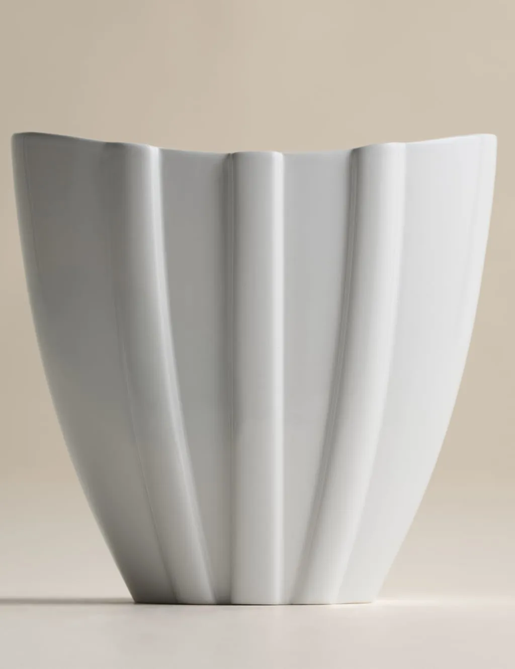 M&S X Kelly Hoppen Glazed Vase White