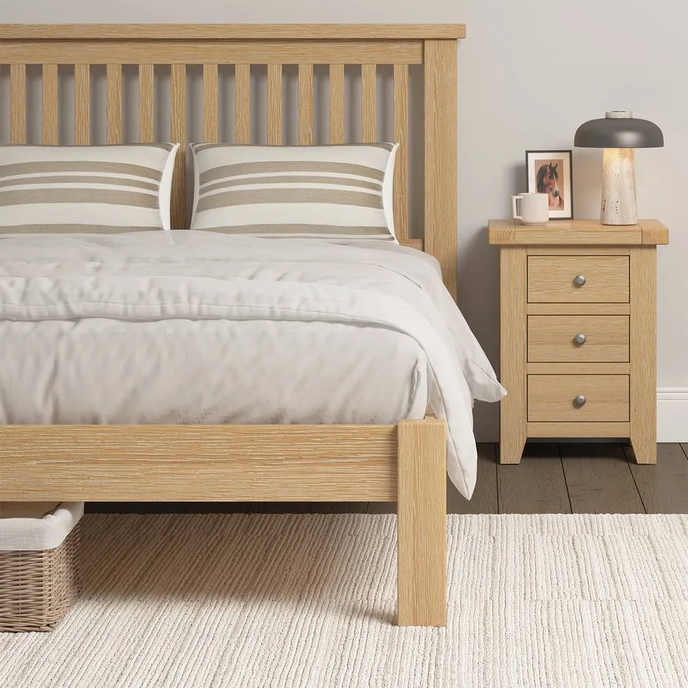 Seconique Windsor 5' Bed Low Foot End (Part Assembled) in Light Oak 1