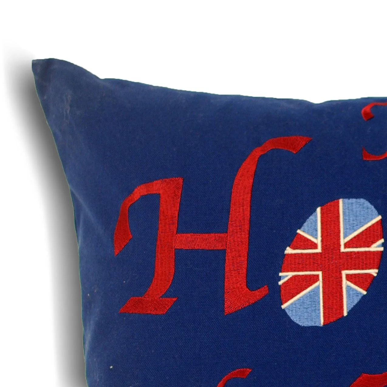 Paoletti Faith Union Jack Printed Cushion in Navy 2