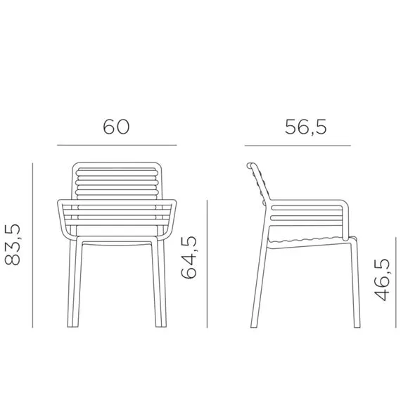 Cube Dining Table with 6 Doga Chair Set Anthracite 4