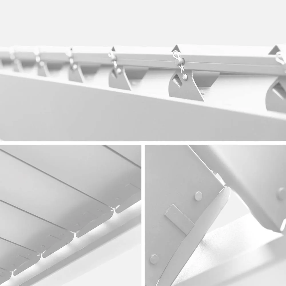 sweeek Louvered Pergola Aluminium 3 X 3m V2 in White 4