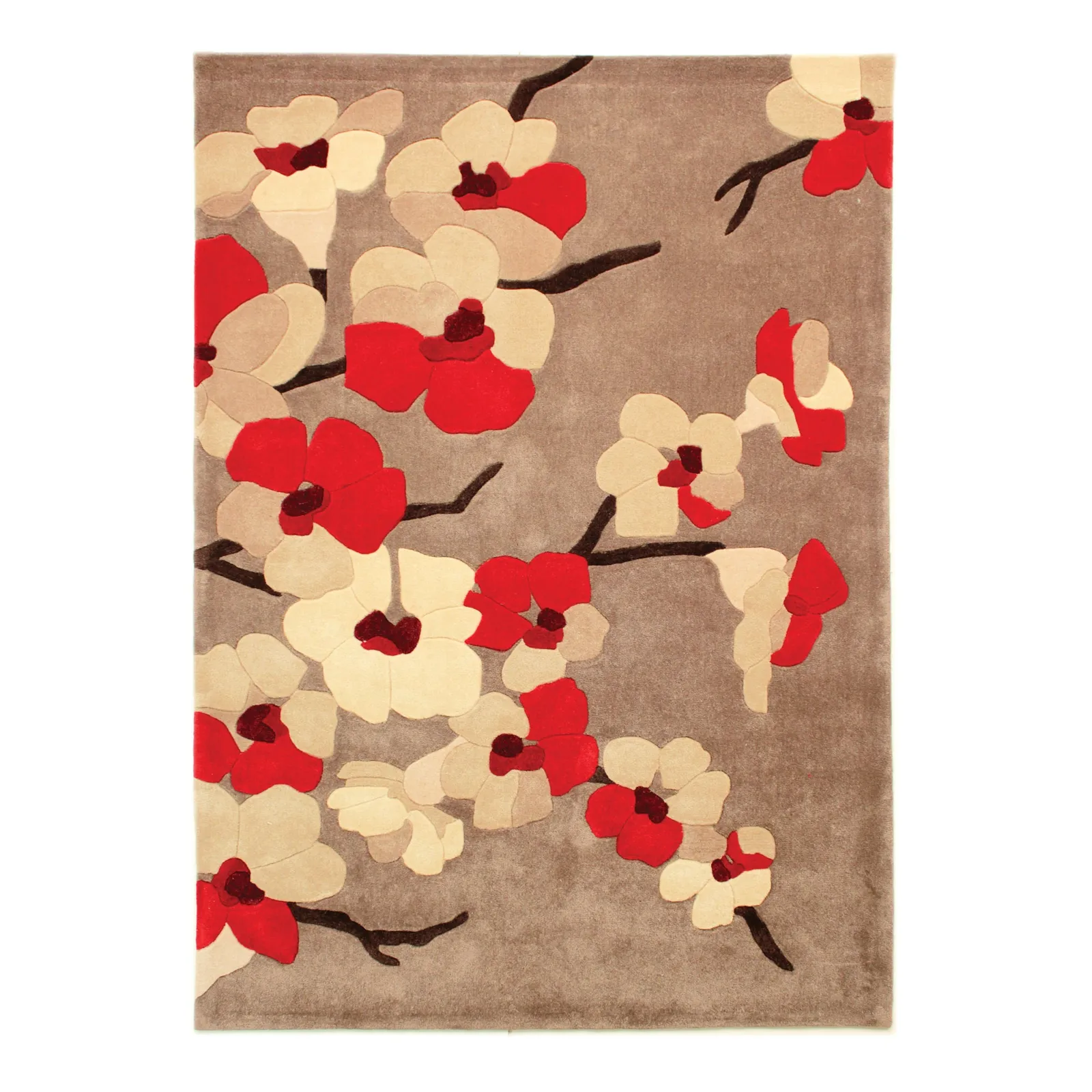 Infinite Blossom Rug Red