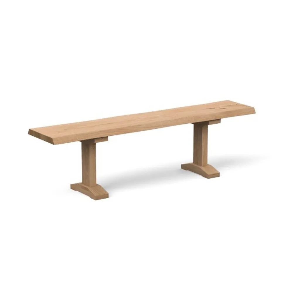 Heal's Lisbon Bench 220x35cm Natural Oak Straight Edge Filled