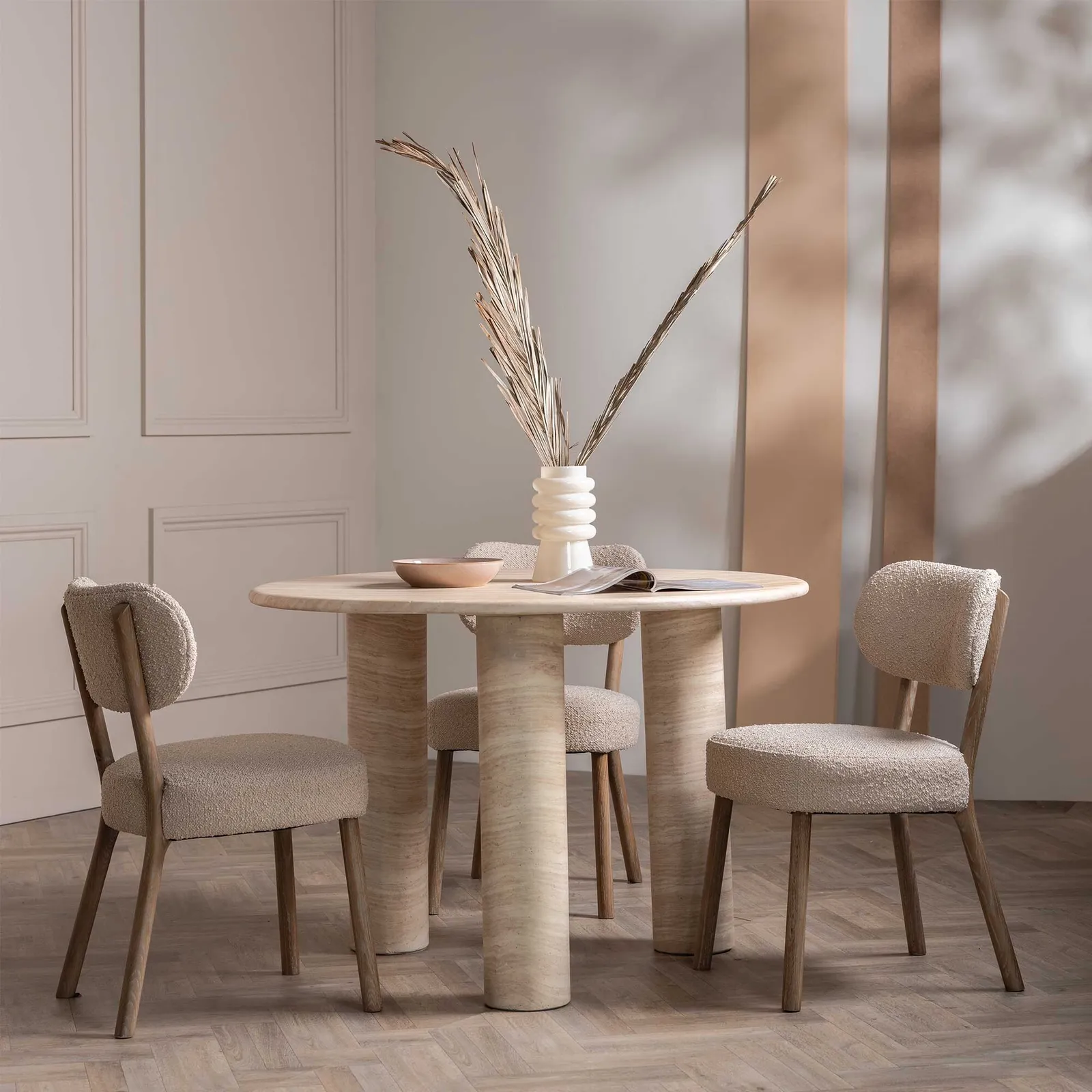 Dove Dining Chair, Neutral Boucle | Barker & Stonehouse 3