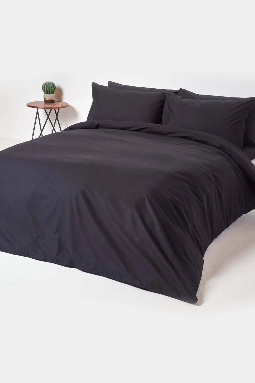 Homescapes Egyptian Cotton Deep Fitted Sheet 18 inch 200 Thread Count in Black 4