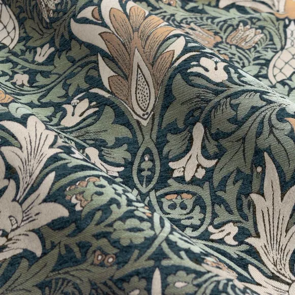 Morris & Co. Snakeshead Jacquard Pencil Pleat Curtains 3