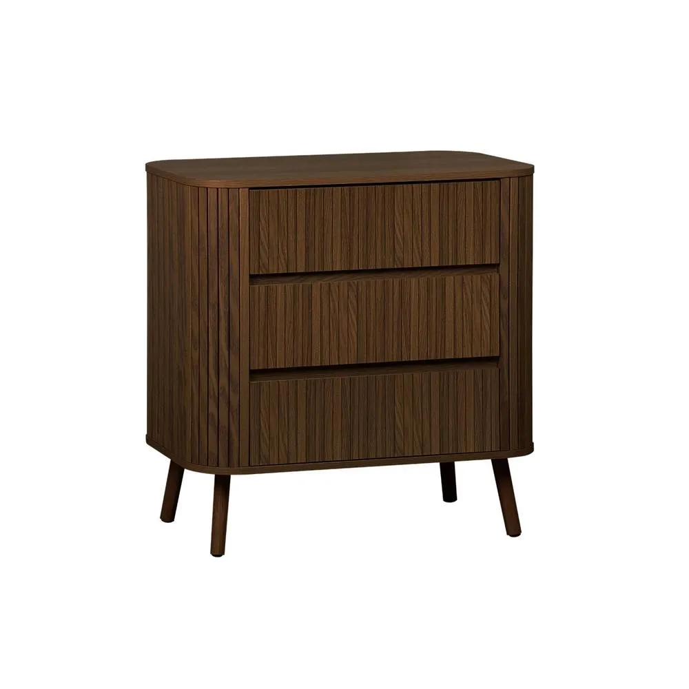 sweeek Grooved decor dresser 3 drawers in Dark Brown 2
