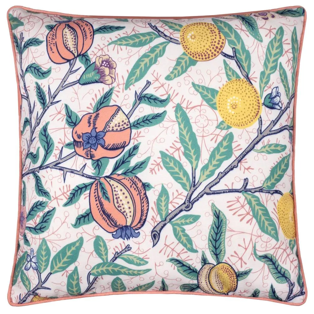 Morris & Co Fruits Outdoor Cushion in Coral 2