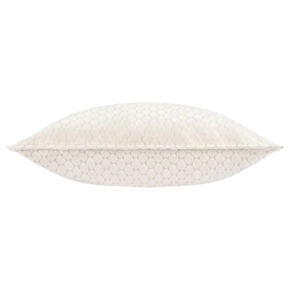 Paoletti Neptune Velvet Cushion in Ivory 3