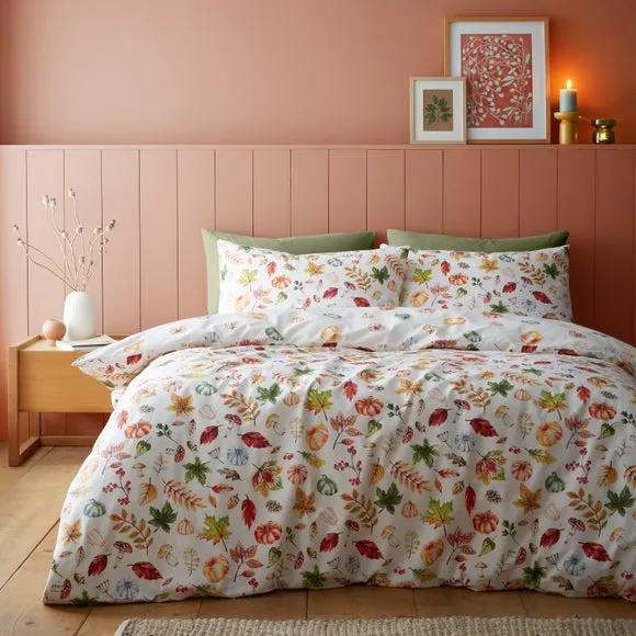 Catherine Lansfield Pumpkins Duvet Cover and Pillowcase Set 2