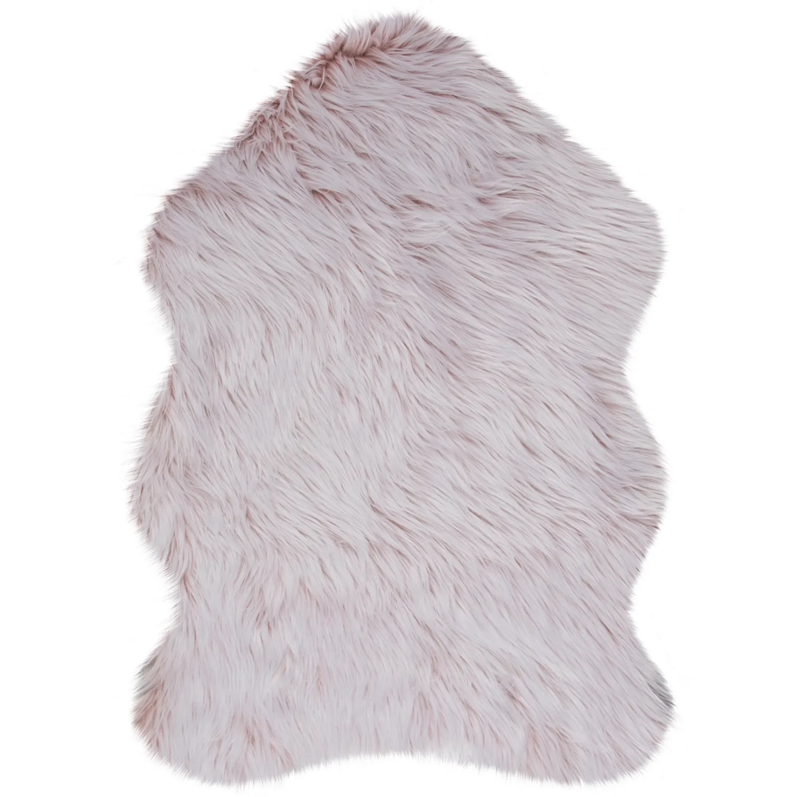 Helsinki Single Pelt Faux Fur Rug Pink